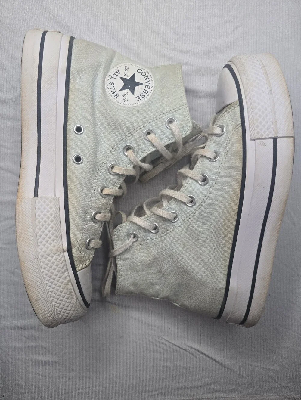 Converse Chuck Taylor All Star Lift Platform High Top Mint Green US 8 - Picture 3 of 7